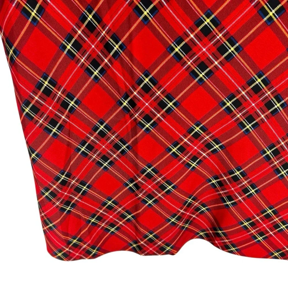 NWT J. Crew Factory Mini Bias Slip Skirt Red Plaid Size 3X NEW